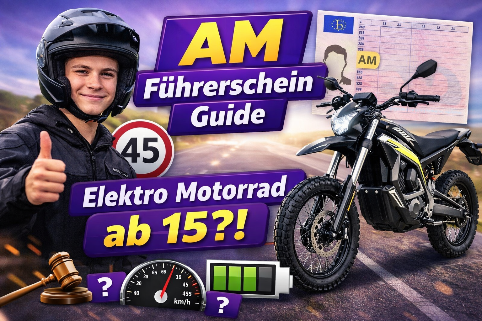 Elektro Motorrad mit AM Führerschein (2026)