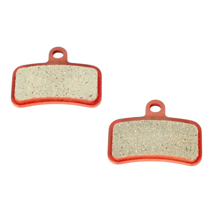 Sintered brake pads for electric bike or scooter, red backing plate