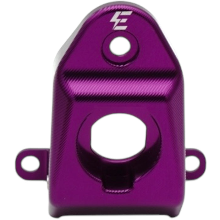 Purple anodized aluminum brake caliper mount bracket USB Cover with logo and mounting tabs