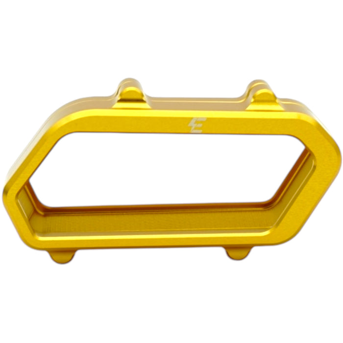 Gold anodized Surron gauge or display trim ring, lightweight aluminum accessory
