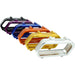 Anodized motorcycle footpeg covers in assorted colors (silver, gold, blue, orange)