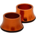 Orange anodized aluminum headset spacers with rubber seals for bikes