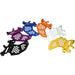 Assorted anodized CNC chainring guards for e-bikes in multiple colors