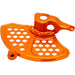Orange anodized honeycomb brake disc protector for dirt bike front rotor