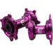 Purple anodized motorcycle wheel hubs with sealed bearings, CNC aluminum