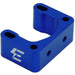 Blue anodized aluminum clamp bracket for e-bike motor mount, compact design