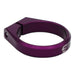 Purple anodized aluminum bicycle seatpost clamp, 34.9mm quick-release style