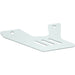 Silver skid plate bracket with ventilation slots for motorcycle protection
