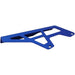 Blue anodized aluminum scooter motor/cable guard plate