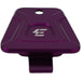 Purple anodized Surron battery cover plate with embossed logo, lightweight aluminum