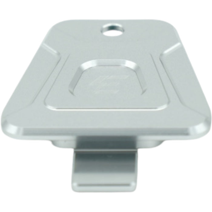 Silver aluminum battery strap anchor plate for e-bike frame mounting