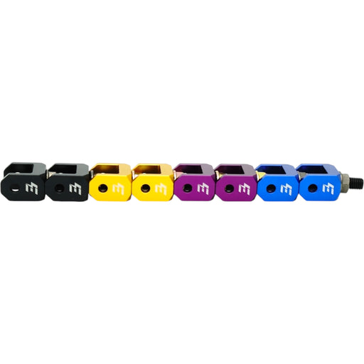 Motorcycle handlebar cable clamps anodized colors black gold purple blue (set)
