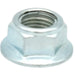 Flanged hex nut for scooter axle or mounting hardware, zinc plated
