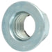 Zinc-plated flange nut with internal threads for e-bike hardware