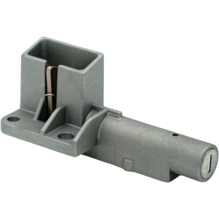 Gray latch pin and housing assembly for e-bike folding frame lock mechanism