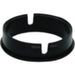 Black plastic spacer ring with two notches for e-bike component mounting