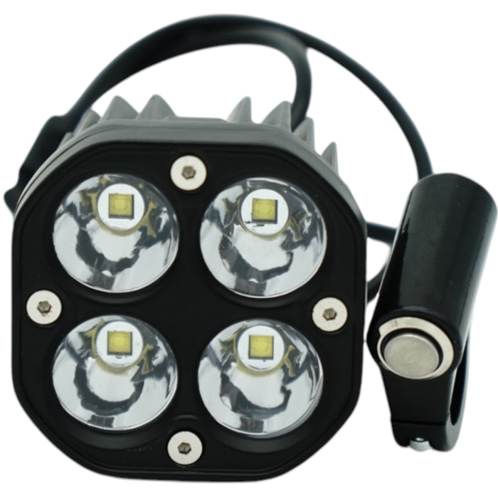 4-LED high-power e-bike handlebar light with mounting clamp