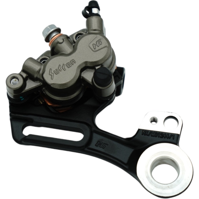 Surron rear brake caliper with mounting bracket for electric dirt bikes