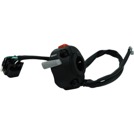 Electric scooter throttle switch with kill button and wiring harness