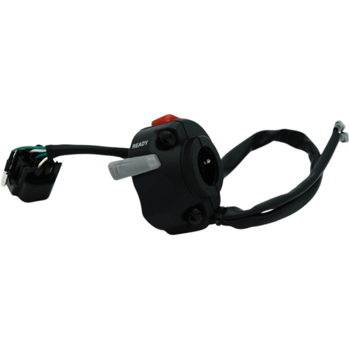 Electric scooter throttle switch with kill button and wiring harness