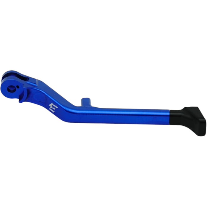 Blue adjustable kickstand for Surron electric bike, anodized aluminum