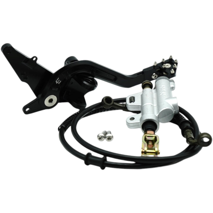 Rear brake pedal, master cylinder and cable kit for electric dirt bike