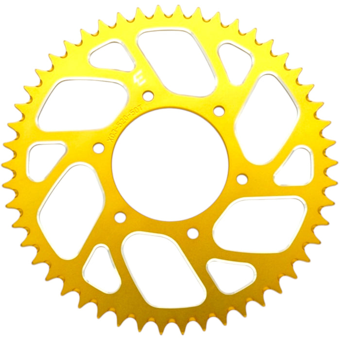 Gold anodized sprocket for electric bike or motorcycle, 50T teeth