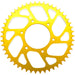 Gold anodized sprocket for electric bike or motorcycle, 50T teeth