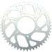 Silver 50T motorcycle rear sprocket, CNC-cut lightweight steel design