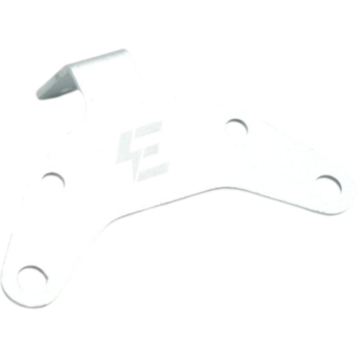 Silver mounting bracket with three bolt holes for motorcycle accessories