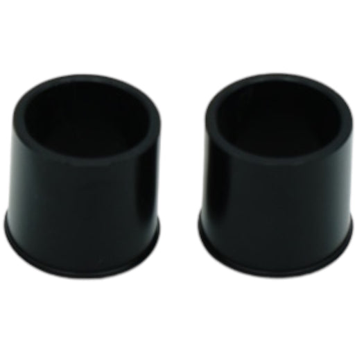 Pair of black rubber bushings for scooter footpeg or axle mounting