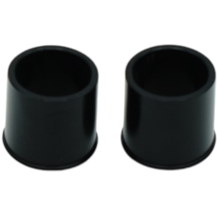 Pair of black rubber bushings for scooter footpeg or axle mounting