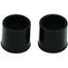 Pair of black rubber bushings for scooter footpeg or axle mounting
