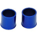 Blue anodized aluminum wheel spacer bushings for electric bike or scooter