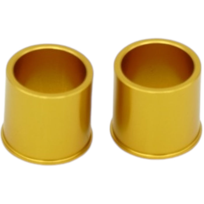 Gold anodized wheel spacer bushings for electric bike or scooter
