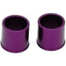 Purple anodized aluminum wheel spacer bushings for scooter or skateboard axles