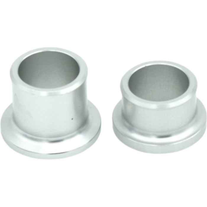 Silver aluminum wheel hub spacers pair for e-bike conversion kit