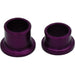 Purple anodized aluminum spacer bushings for skateboard or scooter wheels
