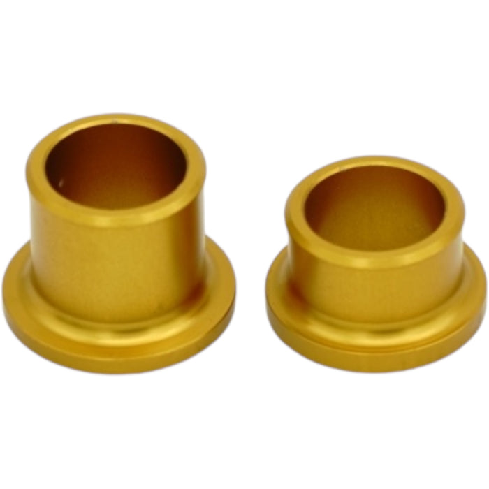 Gold anodized aluminum wheel spacer bushings for scooter or electric bike