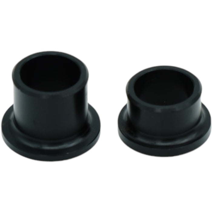 Pair of black nylon wheel spacer bushings for electric scooter hubs