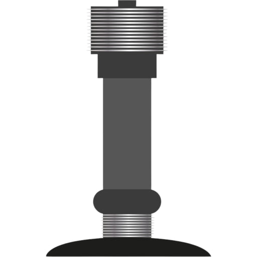 Valve stem diagram showing threaded stem, rubber seal, and nut assembly