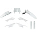 White plastic body kit for Surron electric bike: fenders and side panels