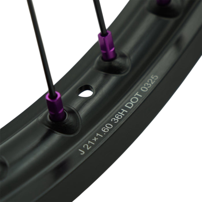 Emoto-Parts 21 / 18 Zoll Offroad Radsatz Schwarz / Lila