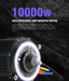 10000w black high-efficiency mid-mounted brushless motor with colored wires.