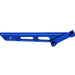 Blue anodized CNC chain guard with cutouts