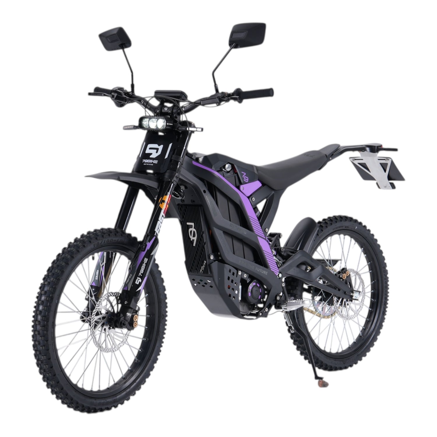 Vordere rechte Ansicht 79 Bike Falcon Pro L1E mit Spiegeln, Blinkern, Kennzeichen