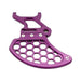 Purple anodized CNC chainring guard with honeycomb cutouts for e-bike