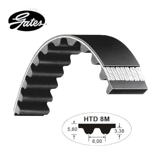 Gates HTD 8M timing belt for electric scooter drive systems (8mm)