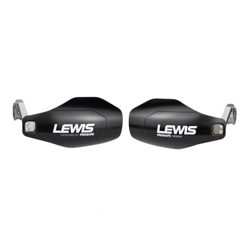 Lewis black motorcycle handguards with aluminum mount brackets