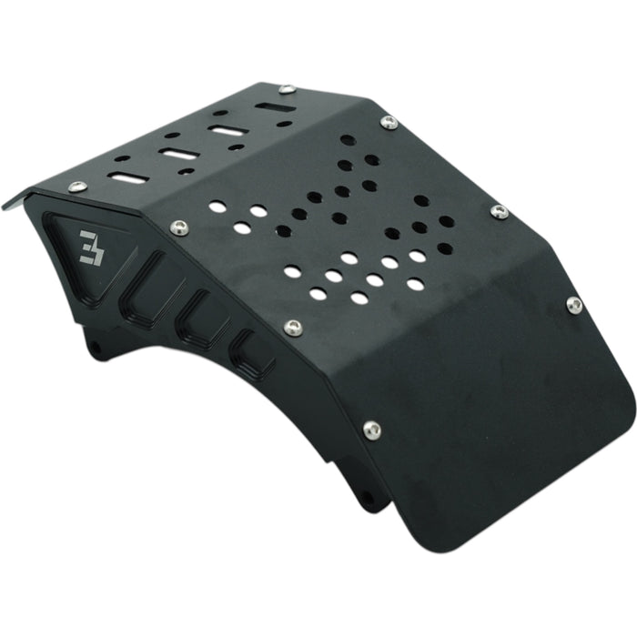 Black aluminum rear fender mudguard skid plate for electric dirt bike